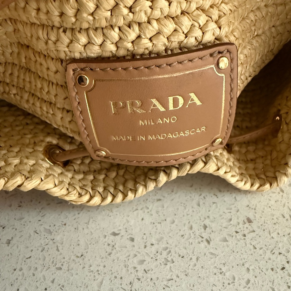 Prada Crochet and Leather Mini-Bucket Bag - Picture 12 of 13
